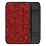 Burgundy Glitter Texture Print Car Center Console Cover