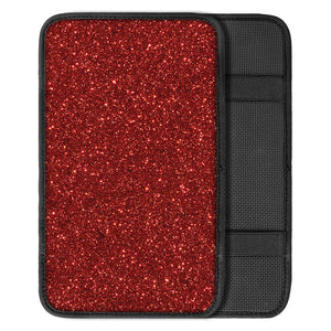 Burgundy Glitter Texture Print Car Center Console Cover