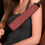 Burgundy Glitter Texture Print Car Seat Belt Covers