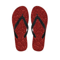 Burgundy (NOT Real) Glitter Print Flip Flops