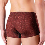 Burgundy Glitter Texture Print Men's Boxer Briefs