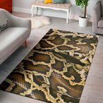 Burmese Python Snake Print Area Rug