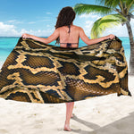Burmese Python Snake Print Beach Sarong Wrap