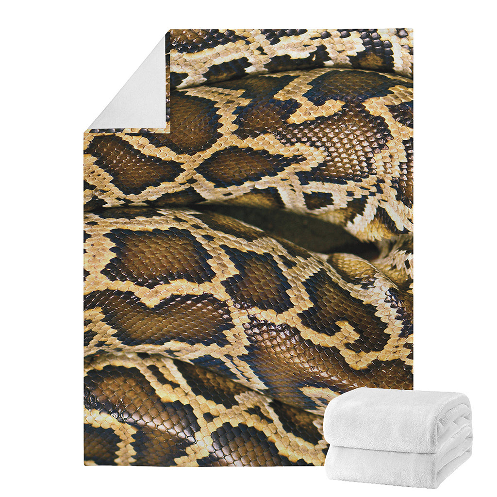 Burmese Python Snake Print Blanket