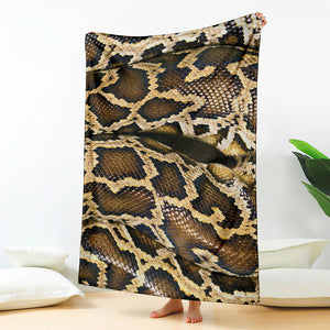 Burmese Python Snake Print Blanket