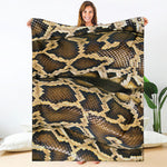 Burmese Python Snake Print Blanket