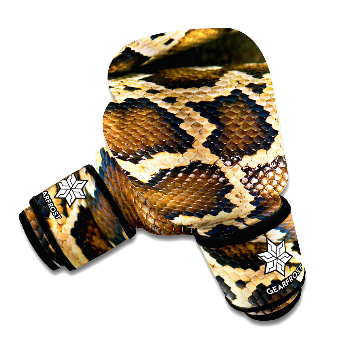 Burmese Python Snake Print Boxing Gloves