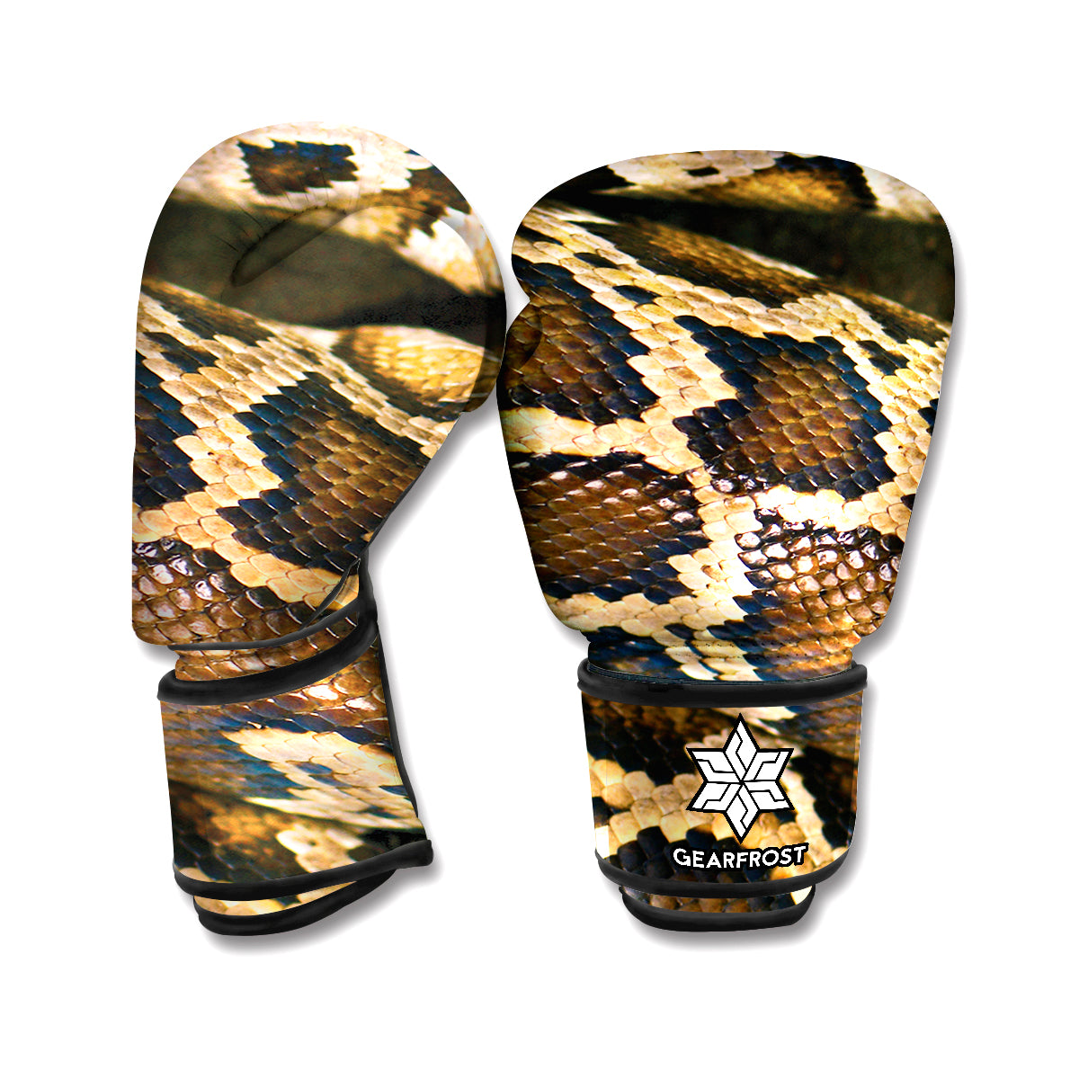 Burmese Python Snake Print Boxing Gloves