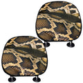Burmese Python Snake Print Car Headrest Covers