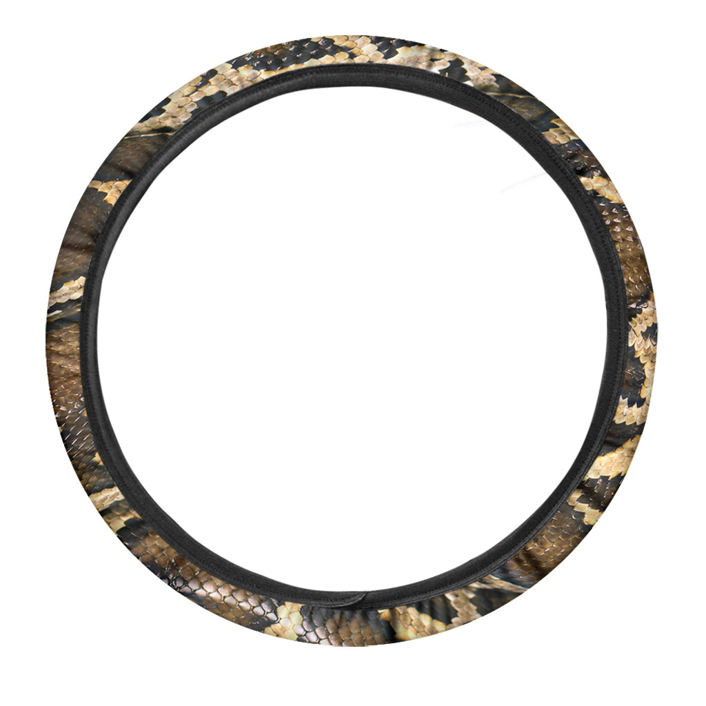 Burmese Python Snake Print Car Steering Wheel Cover