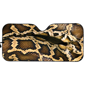 Burmese Python Snake Print Car Sun Shade