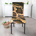 Burmese Python Snake Print Dining Chair Slipcover