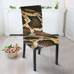Burmese Python Snake Print Dining Chair Slipcover