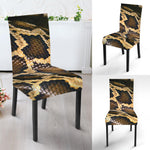 Burmese Python Snake Print Dining Chair Slipcover