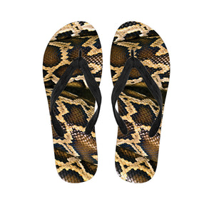 Burmese Python Snake Print Flip Flops