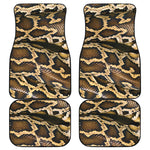 Burmese Python Snake Print Front and Back Car Floor Mats