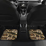 Burmese Python Snake Print Front and Back Car Floor Mats