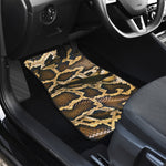 Burmese Python Snake Print Front and Back Car Floor Mats