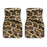 Burmese Python Snake Print Front Car Floor Mats