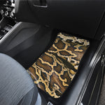 Burmese Python Snake Print Front Car Floor Mats