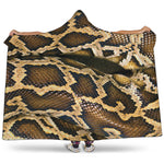 Burmese Python Snake Print Hooded Blanket