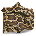 Burmese Python Snake Print Hooded Blanket
