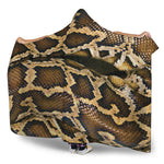Burmese Python Snake Print Hooded Blanket