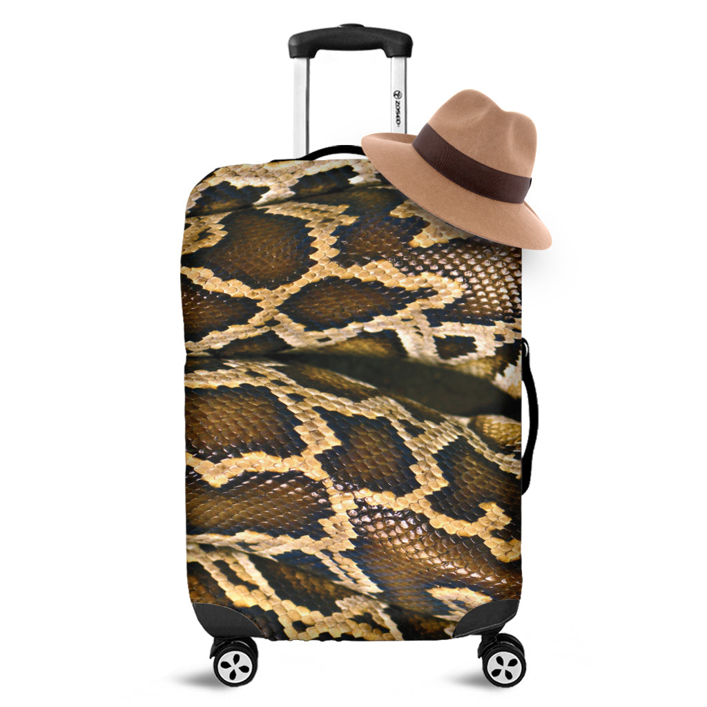 Burmese Python Snake Print Luggage Cover