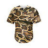 Burmese Python Snake Print Men's Baseball Jersey