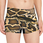 Burmese Python Snake Print Men's Boxer Briefs