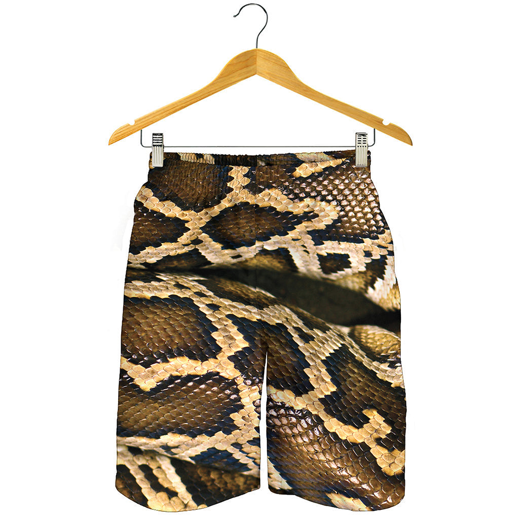 Burmese Python Snake Print Men's Shorts