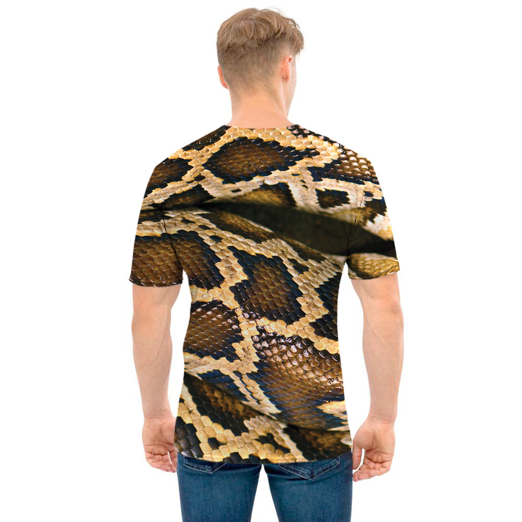 Burmese Python Snake Print Men's T-Shirt