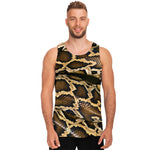 Burmese Python Snake Print Men's Tank Top