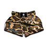 Burmese Python Snake Print Muay Thai Boxing Shorts