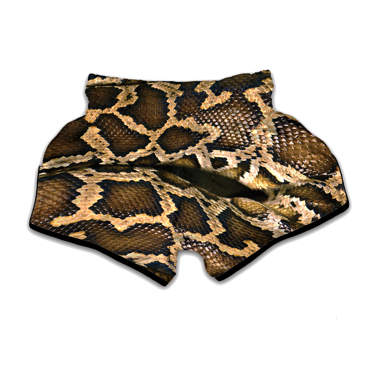 Burmese Python Snake Print Muay Thai Boxing Shorts