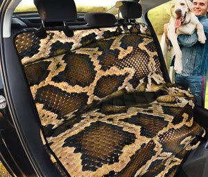 Burmese Python Snake Print Pet Car Back Seat Cover