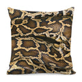 Burmese Python Snake Print Pillow Cover