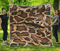 Burmese Python Snake Print Quilt