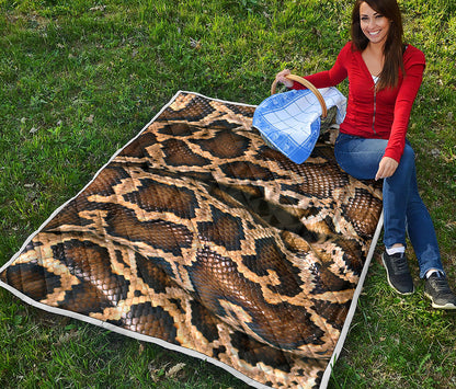 Burmese Python Snake Print Quilt