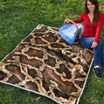 Burmese Python Snake Print Quilt