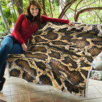 Burmese Python Snake Print Quilt