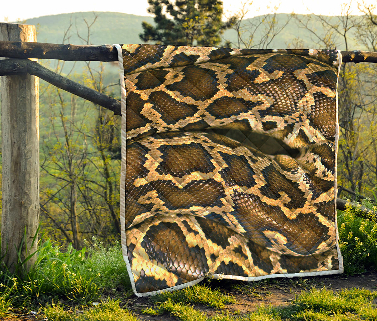Burmese Python Snake Print Quilt
