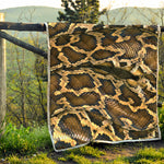 Burmese Python Snake Print Quilt