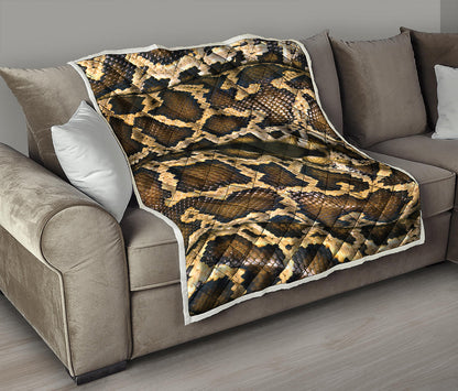 Burmese Python Snake Print Quilt
