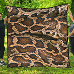 Burmese Python Snake Print Quilt