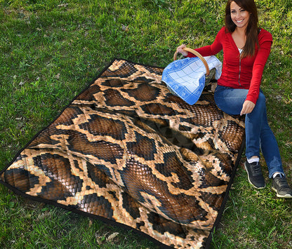 Burmese Python Snake Print Quilt