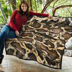Burmese Python Snake Print Quilt