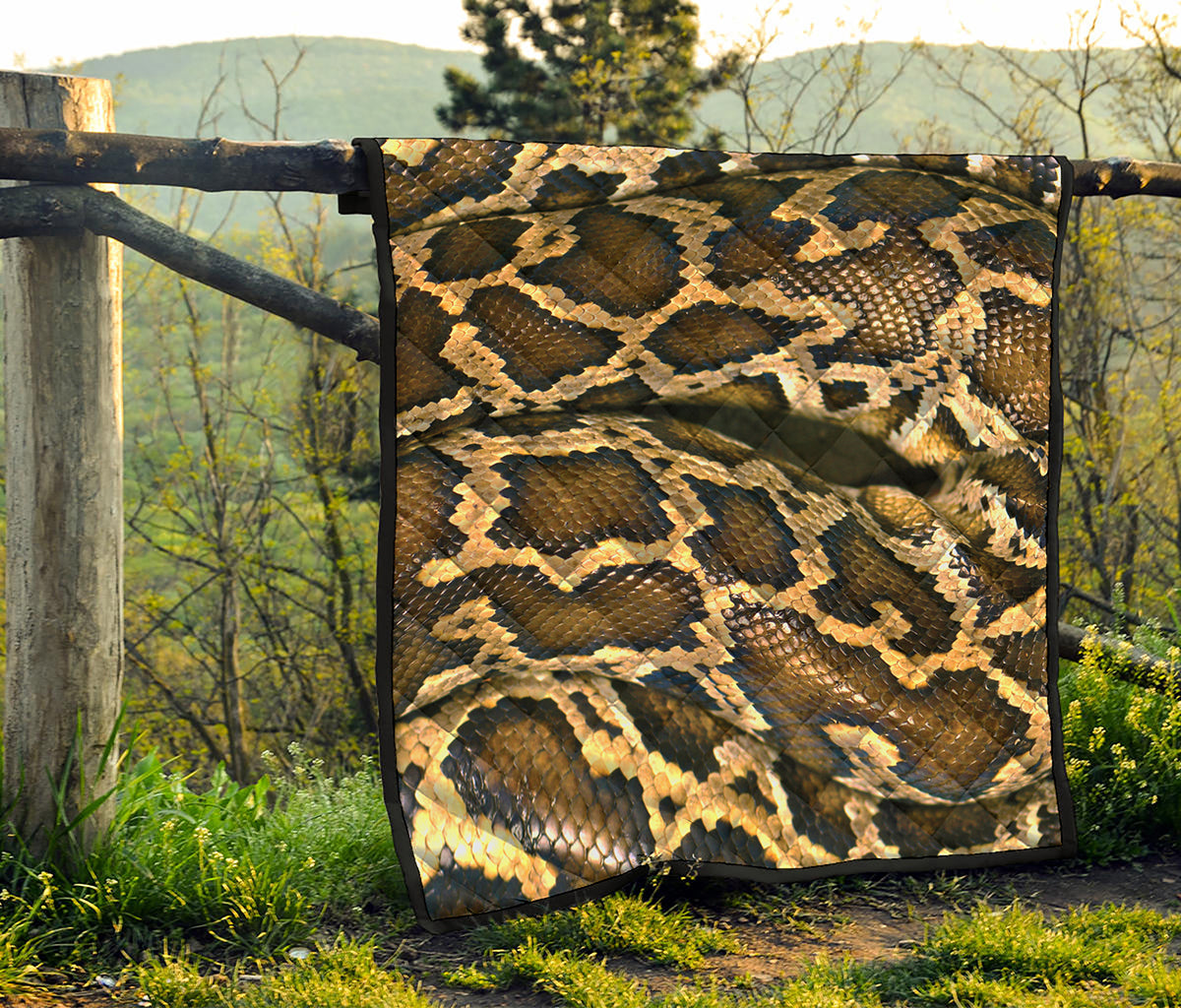 Burmese Python Snake Print Quilt
