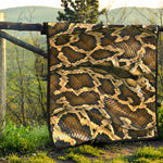 Burmese Python Snake Print Quilt