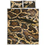 Burmese Python Snake Print Quilt Bed Set